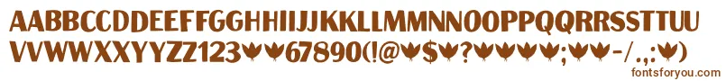 Шрифт Aficionado DEMO – коричневые шрифты на белом фоне