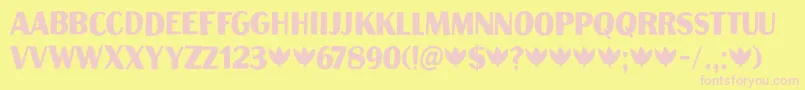 Aficionado DEMO Font – Pink Fonts on Yellow Background