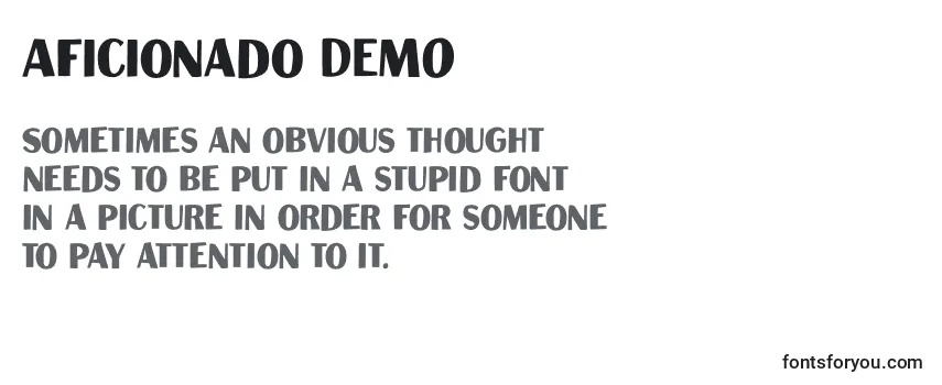 Review of the Aficionado DEMO Font
