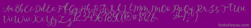 afnolyca-Schriftart – Graue Schriften auf violettem Hintergrund