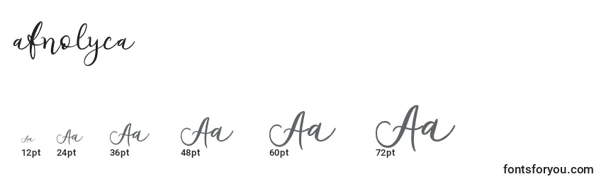 Afnolyca Font Sizes