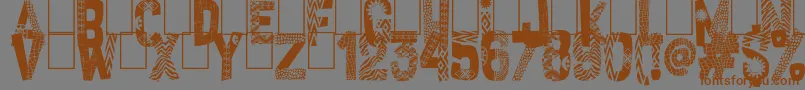 Czcionka African Style – brązowe czcionki na szarym tle