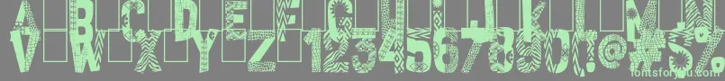 Fonte African Style – fontes verdes em um fundo cinza