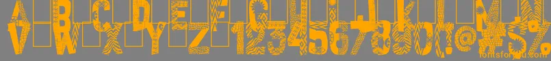 Czcionka African Style – pomarańczowe czcionki na szarym tle