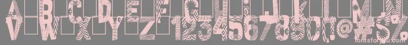フォントAfrican Style – 灰色の背景にピンクのフォント