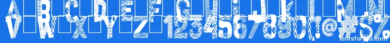 Шрифт African Style – белые шрифты на синем фоне