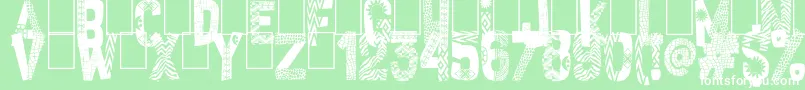 Шрифт African Style – белые шрифты на зелёном фоне