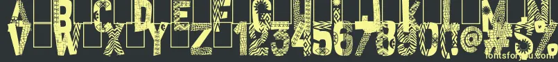 Fonte African Style – fontes amarelas em um fundo preto