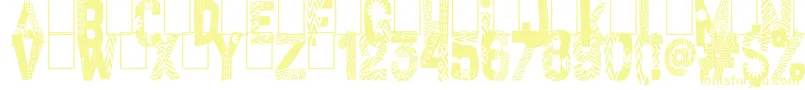 African Style-Schriftart – Gelbe Schriften