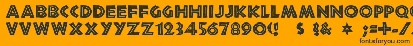 african Font – Black Fonts on Orange Background