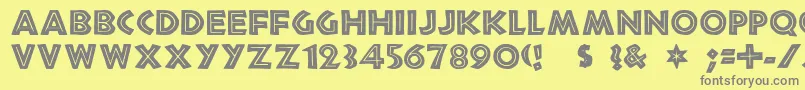 african Font – Gray Fonts on Yellow Background