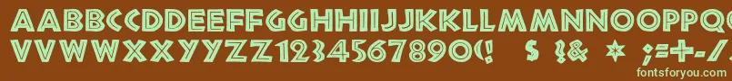 african Font – Green Fonts on Brown Background