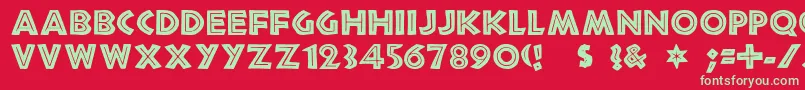 african Font – Green Fonts on Red Background