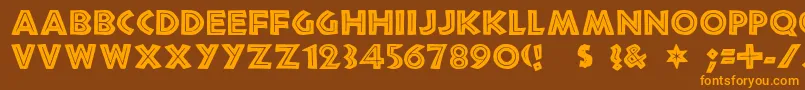 african Font – Orange Fonts on Brown Background