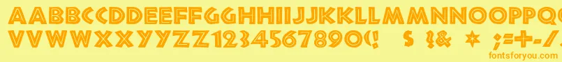 african Font – Orange Fonts on Yellow Background