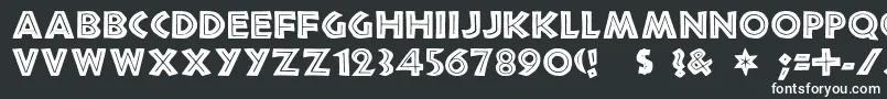 african-fontti – valkoiset fontit mustalla taustalla