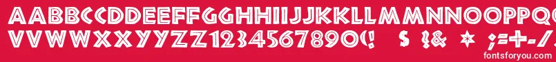 african Font – White Fonts on Red Background