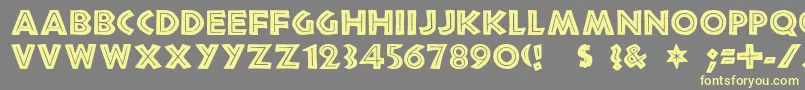 african Font – Yellow Fonts on Gray Background