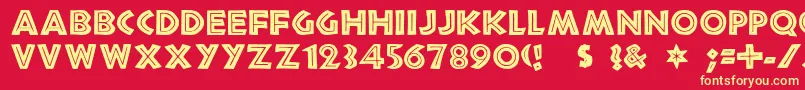 african Font – Yellow Fonts on Red Background