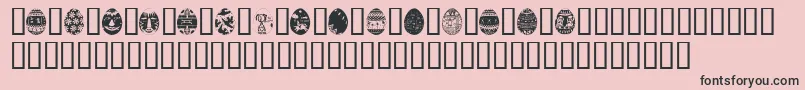 AfricanEggs-Schriftart – Schwarze Schriften auf rosa Hintergrund