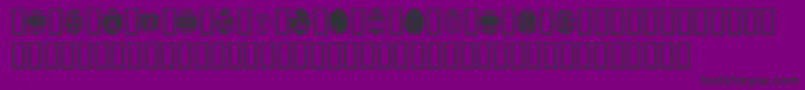 AfricanEggs-Schriftart – Schwarze Schriften auf violettem Hintergrund