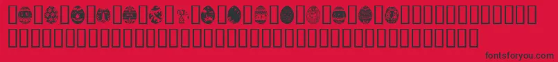 AfricanEggs Font – Black Fonts on Red Background