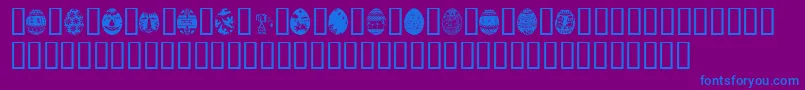 AfricanEggs Font – Blue Fonts on Purple Background