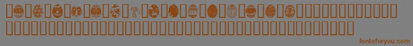 fuente AfricanEggs – Fuentes Marrones Sobre Fondo Gris