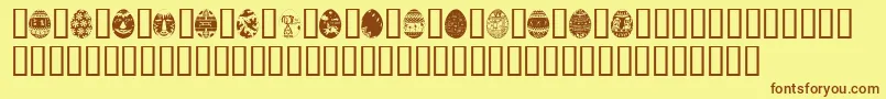 AfricanEggs Font – Brown Fonts on Yellow Background