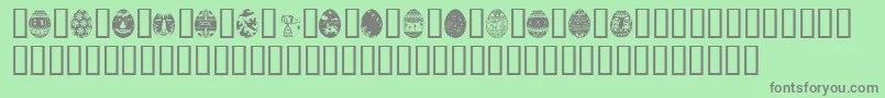 AfricanEggs Font – Gray Fonts on Green Background