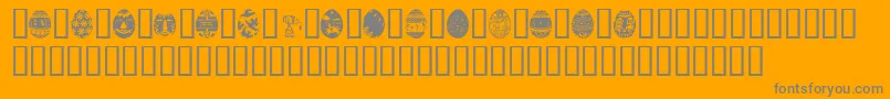 AfricanEggs-Schriftart – Graue Schriften auf orangefarbenem Hintergrund