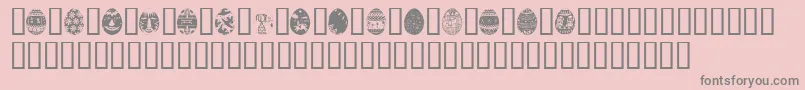 フォントAfricanEggs – ピンクの背景に灰色の文字