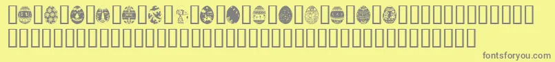 More about AfricanEggs Font AfricanEggs Font – Gray Fonts on Yellow Background
