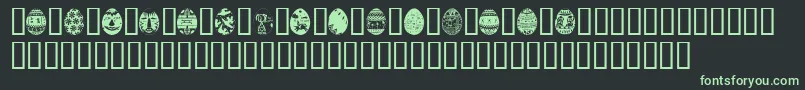 AfricanEggs Font – Green Fonts on Black Background