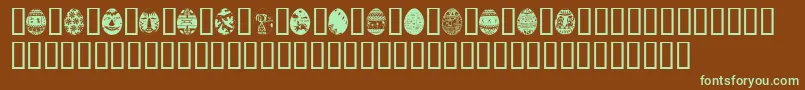 AfricanEggs Font – Green Fonts on Brown Background