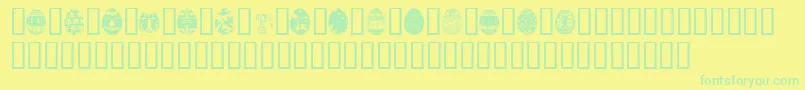 AfricanEggs Font – Green Fonts on Yellow Background