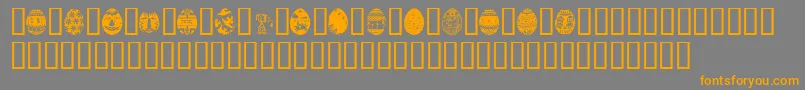 Fonte AfricanEggs – fontes laranjas em um fundo cinza