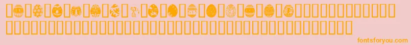 AfricanEggs Font – Orange Fonts on Pink Background