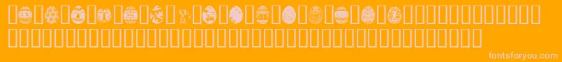 AfricanEggs Font – Pink Fonts on Orange Background