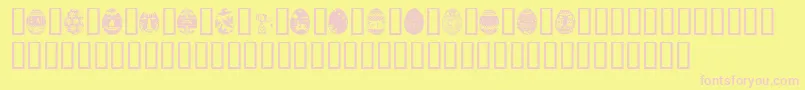 AfricanEggs Font – Pink Fonts on Yellow Background