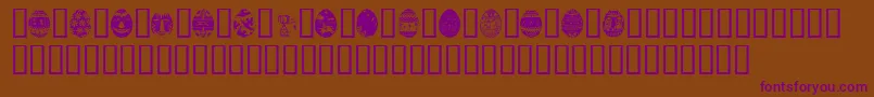 AfricanEggs Font – Purple Fonts on Brown Background