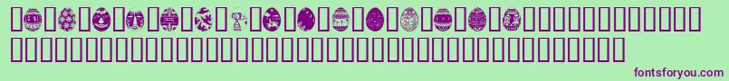 AfricanEggs Font – Purple Fonts on Green Background