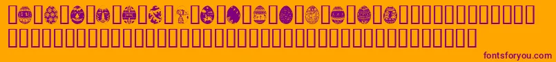 AfricanEggs Font – Purple Fonts on Orange Background