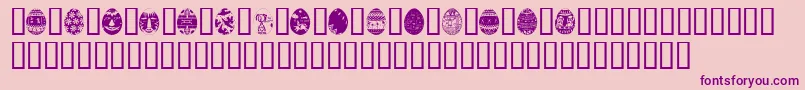 AfricanEggs-Schriftart – Violette Schriften auf rosa Hintergrund