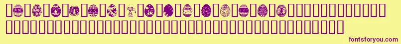 AfricanEggs Font – Purple Fonts on Yellow Background