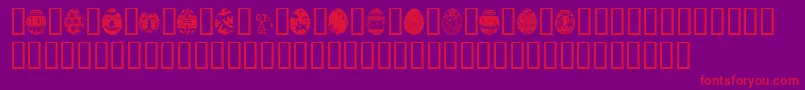 AfricanEggs Font – Red Fonts on Purple Background