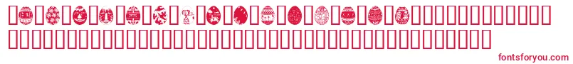 AfricanEggs Font – Red Fonts on White Background