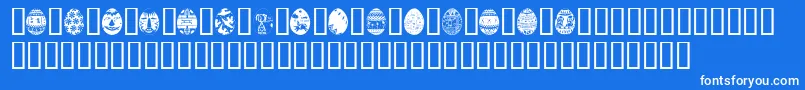 AfricanEggs Font – White Fonts on Blue Background