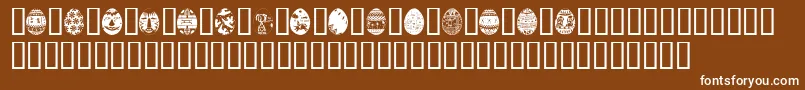 AfricanEggs Font – White Fonts on Brown Background