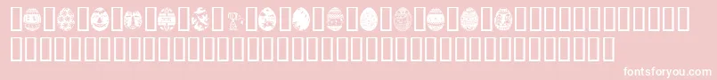 Police AfricanEggs – polices blanches sur fond rose